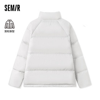 森马（Semir）羽绒服男简约时尚外套 灰白10809（白鸭绒） 155/76A/XXS