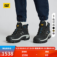CAT卡特男士专业装备经典防滑高帮网面拼接设计工装靴 黑色 42