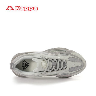 KAPPA卡帕男鞋运动鞋子男季网面透气厚底休闲鞋跑步鞋老爹鞋 C15D矿物灰 44