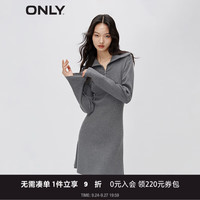 ONLY季时尚休闲显瘦翻领针织短裙连衣裙女|123346006 S03 深花灰色DARK GREY MELANGE 160/80A/S