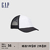 Gap男幼童LOGO运动拼色棒球帽664882儿童装鸭舌帽 黑色 2-5岁 M/L