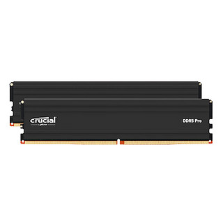 Crucial 英睿达 Crucial Pro系列 DDR5 6000MHz 台式机内存 马甲条 黑色 48GB 24GB×2 CP2K24G60C48U5