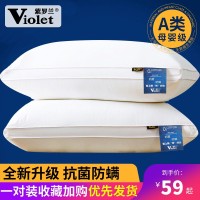 Violet 紫罗兰 全棉刺绣羽丝绒枕