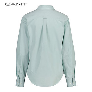 GANT甘特20女士简约通勤棉质长袖衬衫|4300245 467松石绿 32