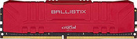 Crucial 英睿达 美光 Ballistix 3200 MHz, DDR 4 DRAM, 台式机游戏内存套装 16GB (8GB x2) CL16, 红色