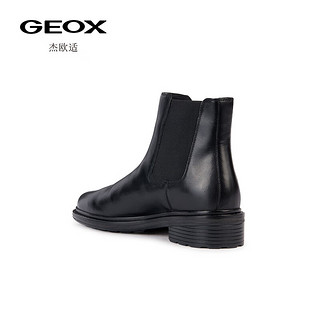 GEOX杰欧适女鞋潮流切尔西靴WALKPLEASURE D36TGE 黑色C9999 35