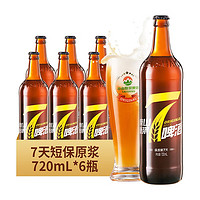 TAISHAN 泰山啤酒 泰山原浆 黄七标 啤酒 720ml*6瓶