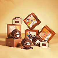 钟薛高 X熊猫工厂联名 巧克力冰淇淋月饼3种口味盒装