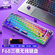 AULA 狼蛛 F68 紫透 冰晶轴 客制化机械键盘