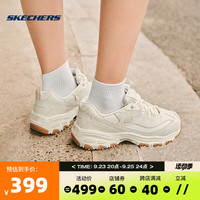 斯凯奇Skechers女鞋熊猫鞋厚底增高百搭复古老爹鞋 乳白色/OFWT 37