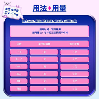 江中 补锌口服液10ml*12支/盒 青少年成长补锌液体锌葡萄糖酸锌口服液水蜜桃味