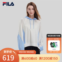 斐乐(FILA) Emerald女子针织连帽上衣时尚休闲宽松卫衣 云白-WT 165/84A/M