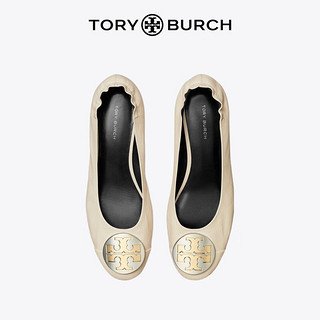 Tory Burch 汤丽柏琦  CLAIRE方跟芭蕾舞鞋单鞋156751 淡奶油色 250 7.5  38