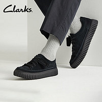 Clarks 其乐 街头系列饼干鞋男鞋单鞋2023复古时尚休闲鞋 黑色 261739527 42.5