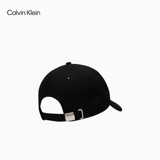 Calvin Klein  Jeans男士简约立体刺绣字母纯棉弯檐棒球帽HX0295 001-太空黑 58