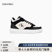 Calvin Klein  Jeans男士复古撞色拼接印花休闲板鞋运动鞋YM00779 00W-太空黑/乳白色 40