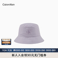 Calvin Klein  Jeans女士简约立体字母纯棉盆帽渔夫帽K610907 PC1-凤信紫 OS