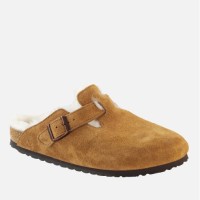 BIRKENSTOCK 勃肯 BOSTON 羊剪绒内衬麂皮穆勒鞋