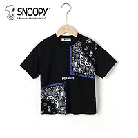 88VIP：SNOOPY 史努比 童装男童T恤短袖女宝宝上衣2022新款儿童衣服夏装潮