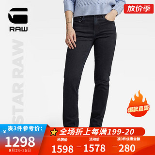 G-STAR RAWAce 2.0修身弯刀女士弹力直筒11.5oz牛仔裤D23638 靛蓝色调 2430
