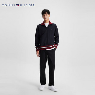 TOMMY HILFIGER 男装休闲拼色合身版立领拉链开襟卫衣MW0MW34165 藏青色DW5 M