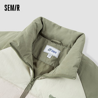 Semir 森马 羽绒服男oversize运动款外套 绿色调（白鸭绒）00344 155/76A/XXS