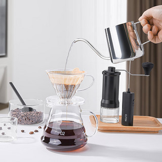 CLITON 手摇磨豆机咖啡豆研磨机手磨便携咖啡机咖啡壶咖啡滤杯手冲壶套装