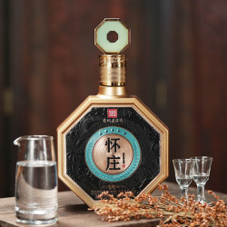 怀庄 53度酱香型白酒 500ml 100ml 礼盒装