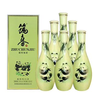 筑春 贵州筑春酒白酒瓷瓶熊猫酱香型53度500ML*6整箱装老三春