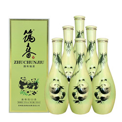 筑春 酒 瓷瓶熊猫  酱香型白酒 53度 500mL*6瓶