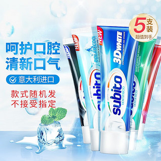 舒比拓（subito）牙膏100g含氟护龈 坚固牙釉质去渍口腔清洁护理 舒比拓牙膏5支