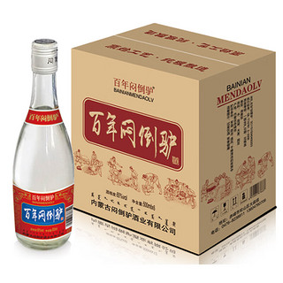 闷倒驴 内蒙古高度纯粮食白酒 清香型65度500ml*6瓶草原烈酒自饮泡药酒