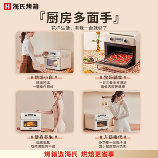 海氏（Hauswirt）25L电烤箱多功能家用便捷搪瓷内胆 空气炸锅式烤箱 K5 K5白色