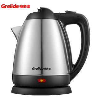 格来德 （Grelide） WWK-1201S电热水壶烧水壶家用泡茶开水壶烧水器煮水壶304不锈钢自动断电1.2L容量 1.2L-304不锈钢