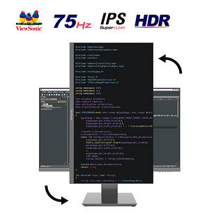 优派27英寸2k超高清显示器IPS 8Bit 旋转升降竖屏滤蓝光护眼支持壁挂PS5设计制图电脑屏幕VS19109
