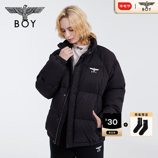 BOY LONDON 秋季款外套黑色短款潮流时尚休闲保暖羽绒服N28011 黑色 XS