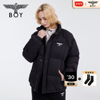 BOY LONDON 秋季款外套黑色短款潮流时尚休闲保暖羽绒服N28011 黑色 XS