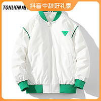 TONLION 唐狮 品牌时尚男款羽绒服潮流冬季撞色ins帅气夹克棒球服