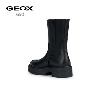 GEOX 杰欧适 女鞋潮流时尚简约舒适时装靴SPHERICA D36VDK 黑色C9999 36