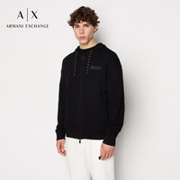 阿玛尼 EMPORIO ARMANIARMANI EXCHANGE男装AX男士抽绳连帽贴标拉链卫衣外套