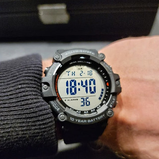 CASIO 卡西欧 10年电力电子手表男G SHOCK防水运动男表AE1500WH AE-1500WHX-1A 23年