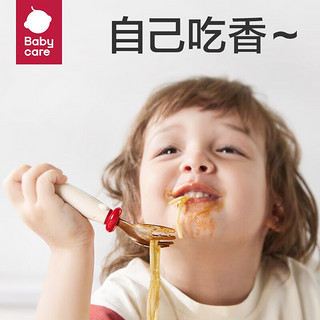 babycare 宝宝辅食碗餐盘分格盘婴儿辅食碗儿童筷子虎口筷学吃训练勺叉 欧利嘟嘟小汽车筷子里瑟米