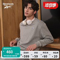 Reebok锐步男女同款经典时尚复古针织圆领套头衫卫衣 灰色 L