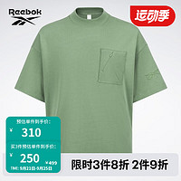Reebok锐步23夏季男女同款经典运动休闲宽松短袖T恤 23RCS421UGL2 A/M