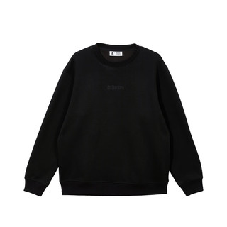 杰克·琼斯（JACK&JONES）秋季男装潮流宽松加绒字母刺绣植绒上衣运动卫衣长袖打底男士 黑色-E40 180/100A/L