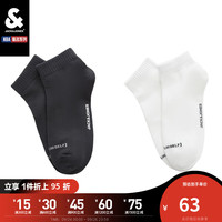 杰克·琼斯(JACK&JONES)秋季NBA联名时尚百搭透气男士夏季字母印花袜子短袜22331Q023 A06本白色 26-28/M