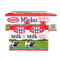 MLEKOVITA 妙可 3.2%蛋白 全脂纯牛奶1L*12盒