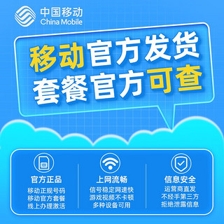 中国移动 要发卡 9元月租（80G流量+本地号码+畅享5G）赠20元E卡