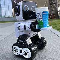 JJR/C 儿童早教启智启蒙机器人可对话智能语音控制电动遥控玩具可存钱罐 升级版K10语音对话APP遥控-白色