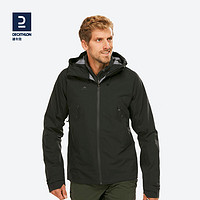 DECATHLON 迪卡儂 MH500沖鋒衣 戶外登山防風防水 男 曜石黑-男款 2XL